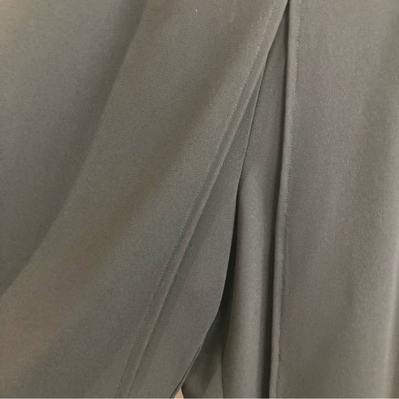 JOSEPH RIBKOFF Sz L Sheer Panels Wide Leg Zipper Closure Gaucho Pants Culottes - Picture 2 of 9